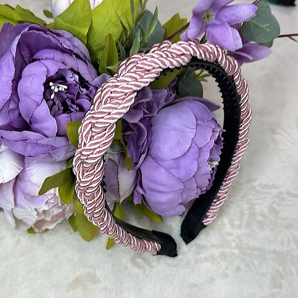 NEW Pink Braided Rope Headband